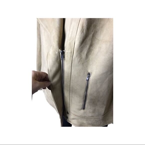 DG2 by DIANE GILMAN NWT Camel Moto Style Jacket Size 3X - Picture 3 of 9